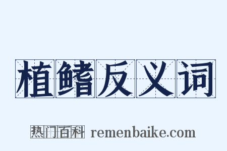 植鳍反义词是什么意思的图片